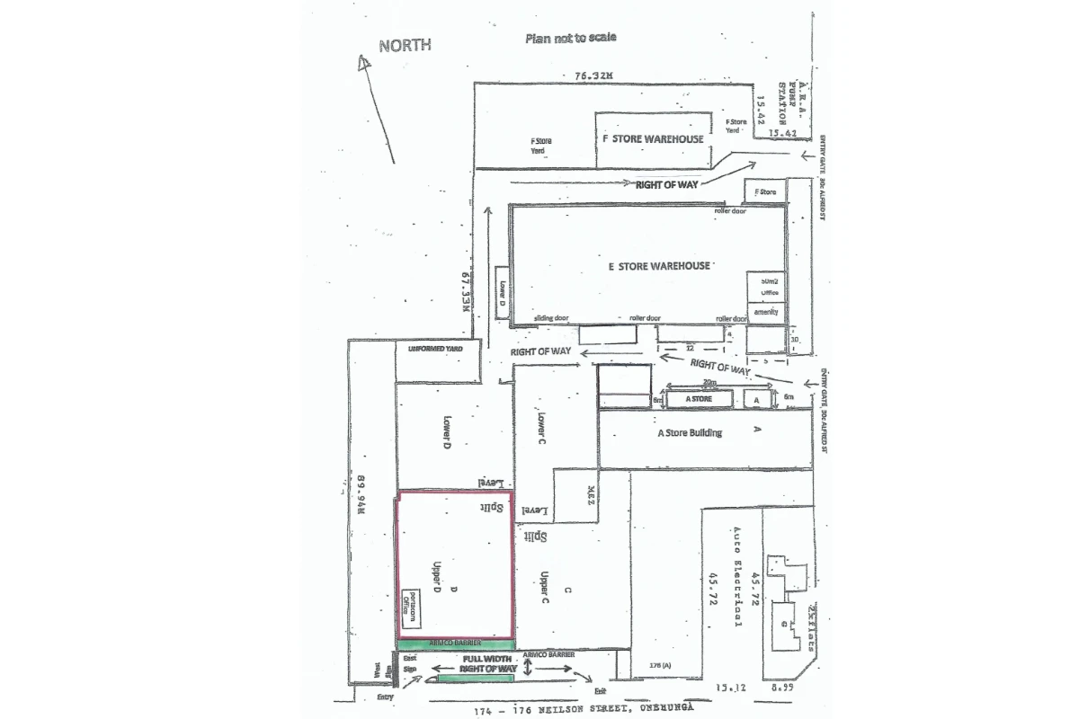 174-176 Neilson St, Onehunga - Auckland Warehouse Floor Plan